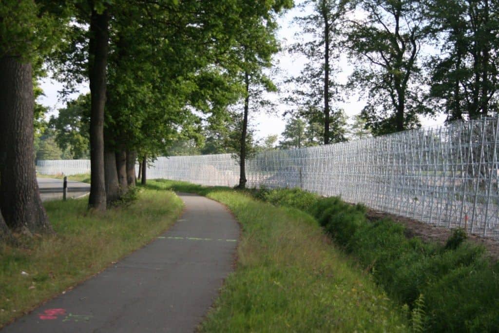 Climate wall RAU noise protection barrier, construction phase 1